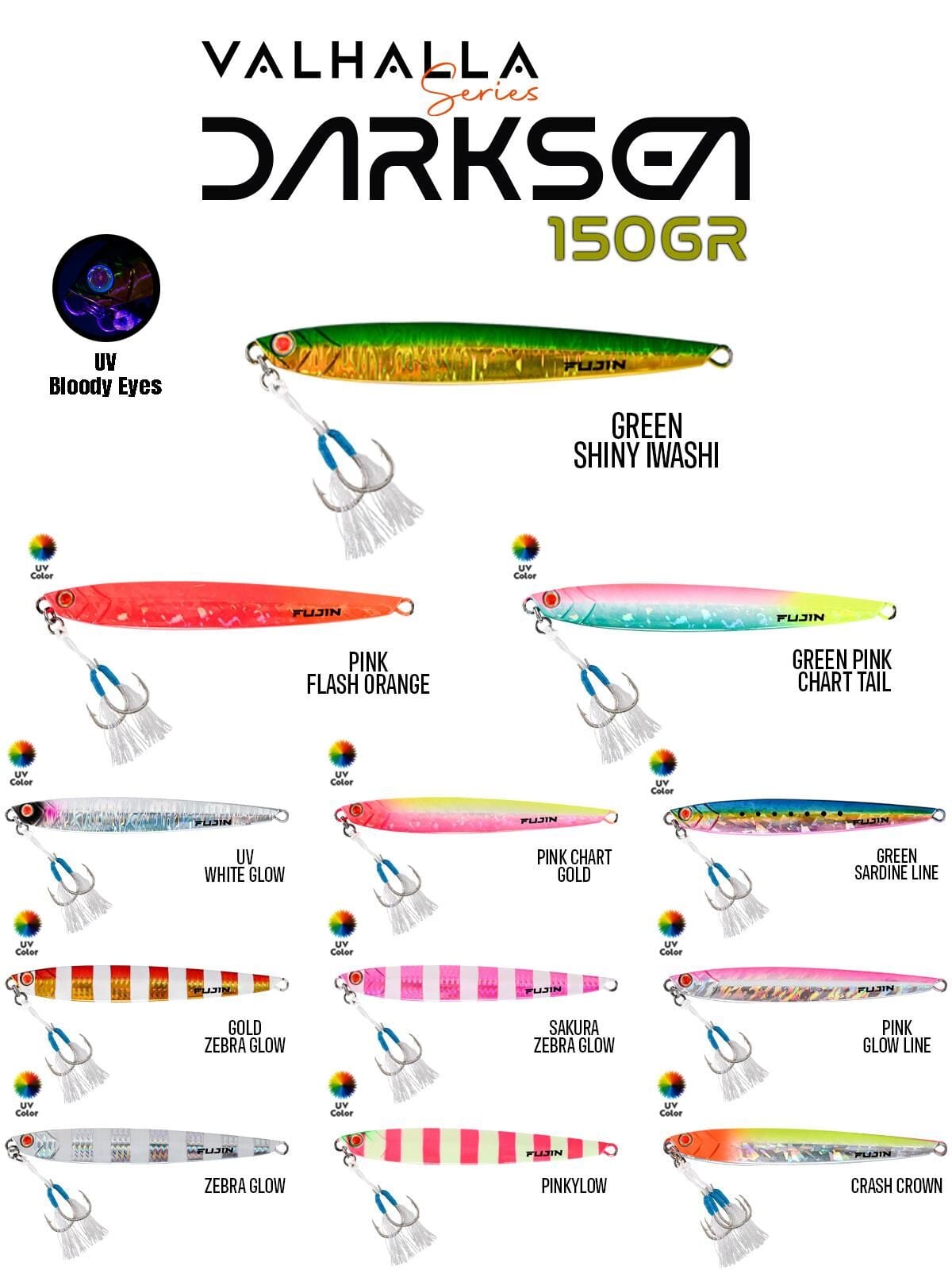 Fujin Valhalla Darksea 150gr Metal Jig Yem
