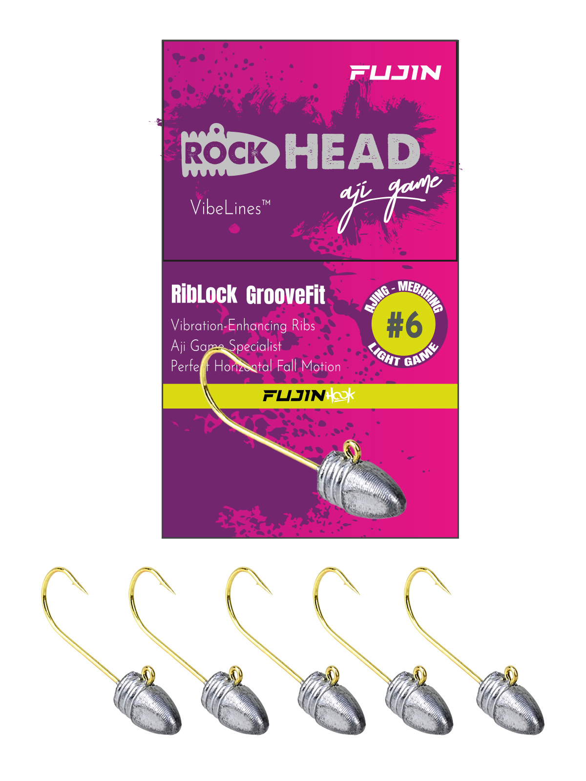 Fujin Rock-Head 6no Aji Game Jighead
