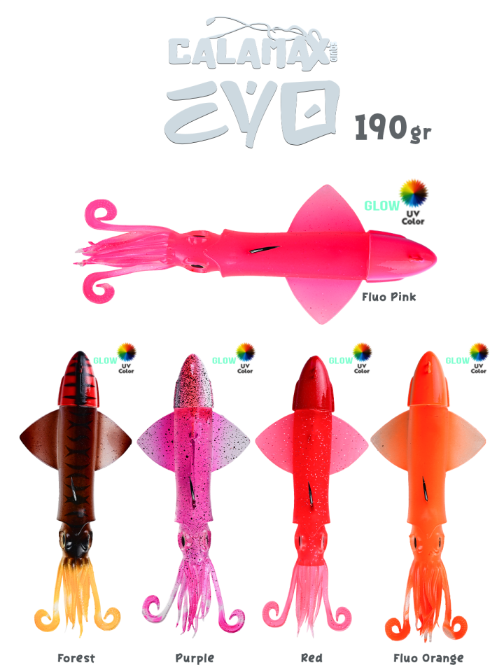 Fujin Calamax EVO 190gr Combo Squid Silikon Yem